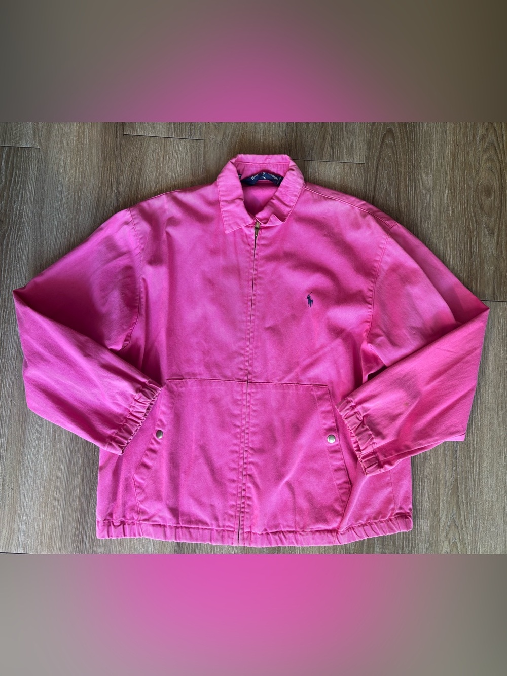 Ralph Lauren Women’s Vintage Bright Pink Polo Bomber